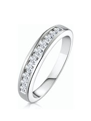 The Diamond Store 9K White Gold Rae 0.50CT Lab Diamond Half Eternity Ring - Image 3 of 5