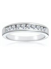 The Diamond Store 9K White Gold Rae 0.50CT Lab Diamond Half Eternity Ring - Image 5 of 5