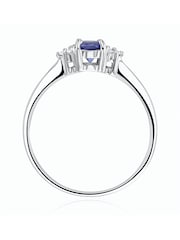 The Diamond Store 9K White Gold 0.35ct Blue Tanzanite And Diamond Ring - Image 7 of 7