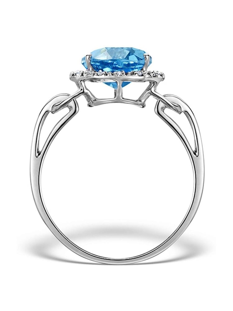 The Diamond Store 9K White Gold Topaz 3.42ct And Diamond Ring - Image 6 of 6