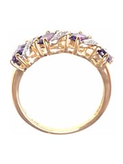 The Diamond Store 9K Gold 0.74ct Amethyst And Diamond Ring - Image 4 of 6
