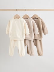 Neutral Baby Sweatshirt and Joggers Set 6 Piece (0mths-3yrs) - Image 1 of 16