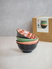Kitchencraft Set of 4 Patterned Modern Ceramic Cereal Bowls - Imagen 1 de 4