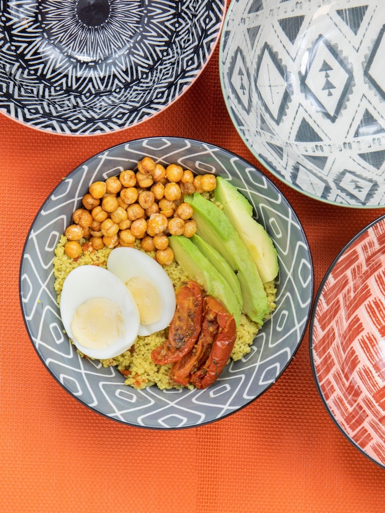 Kitchencraft Set of 4 Patterned Modern Ceramic Cereal Bowls - Imagen 2 de 4