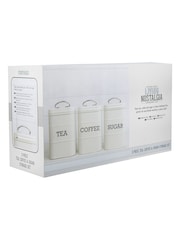 Kitchencraft Cream Vintage-Style Coffee, Sugar and Tea Canisters - Image 4 of 4