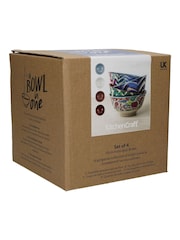 Kitchencraft Set of 4 Colourful Floral Ceramic Cereal Bowls - صورة 6 من 6