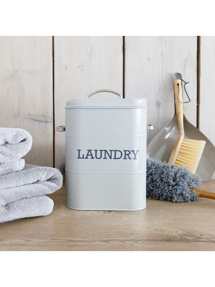 Kitchencraft Grey Vintage Style Laundry Powder Tin - Image 1 of 6