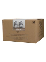 Kitchencraft Set of 4 Blue Striped Ceramic Mugs - Image 6 of 6