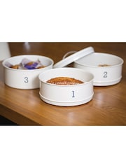 Kitchencraft Set of 3 Cream Antique Cake Tin - Image 1 of 6