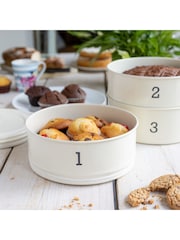 Kitchencraft Set of 3 Cream Antique Cake Tin - Image 2 of 6