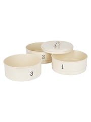 Kitchencraft Set of 3 Cream Antique Cake Tin - Image 4 of 6