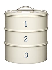 Kitchencraft Set of 3 Cream Antique Cake Tin - Image 5 of 6