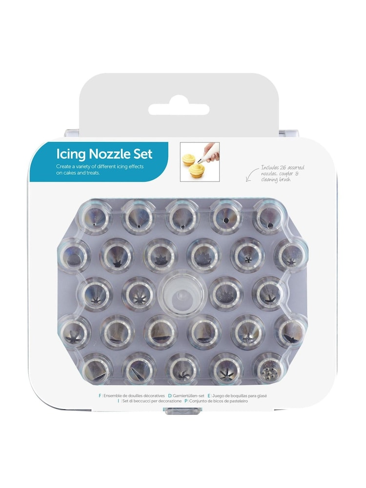 Kitchencraft Silver Stainless Steel Piping Nozzle Set with Case - Image 2 of 3