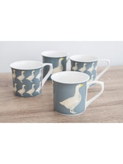 Kitchencraft Set 4 gos vzorčastih kostnega porcelana skodelice - Slika 2 iz 6