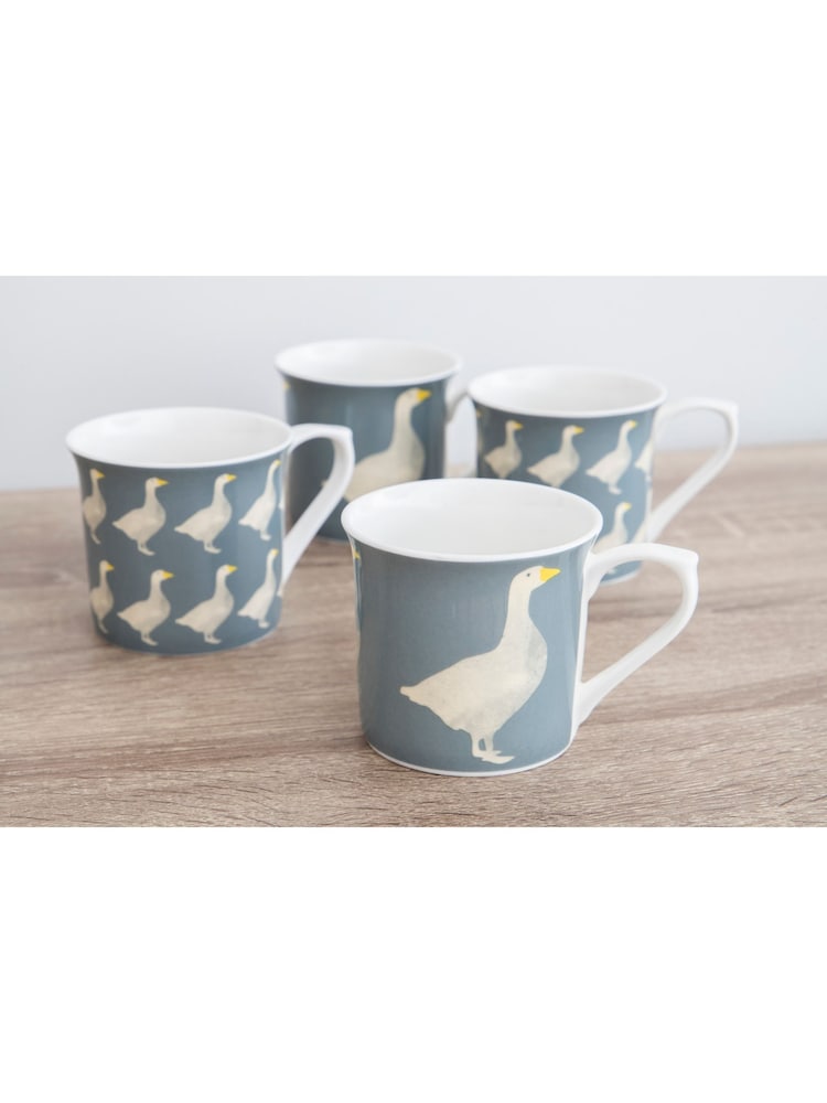 Kitchencraft Set 4 gos vzorčastih kostnega porcelana skodelice - Slika 2 iz 6