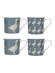 Kitchencraft Set 4 gos vzorčastih kostnega porcelana skodelice - Slika 3 iz 6