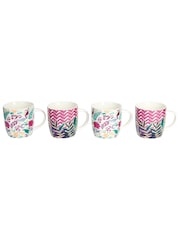 Kitchencraft Set 4 eksotičnih cvetličnih vzorčastih keramičnih skodelic - Slika 5 iz 6