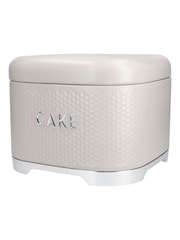 Kitchencraft Cream Textured Square Cake Tin Durable Storage - Image 4 of 5