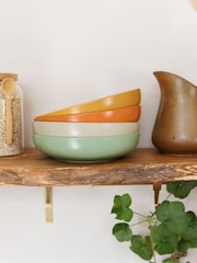 Kitchencraft Set of 4 Coloured Stoneware Pasta Bowl - صورة 1 من 6