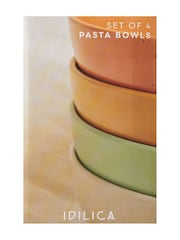 Kitchencraft Set of 4 Coloured Stoneware Pasta Bowl - صورة 2 من 6