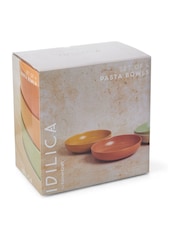 Kitchencraft Set of 4 Coloured Stoneware Pasta Bowl - صورة 5 من 6
