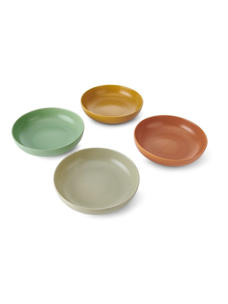 Kitchencraft Set of 4 Coloured Stoneware Pasta Bowl - صورة 6 من 6
