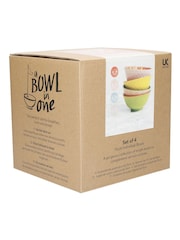 Kitchencraft Set of 4 Patterned Colourful Ceramic Cereal Bowls - صورة 4 من 4