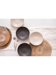 Kitchencraft Set of 4 Shallow Stoneware Pasta Bowls - صورة 1 من 5