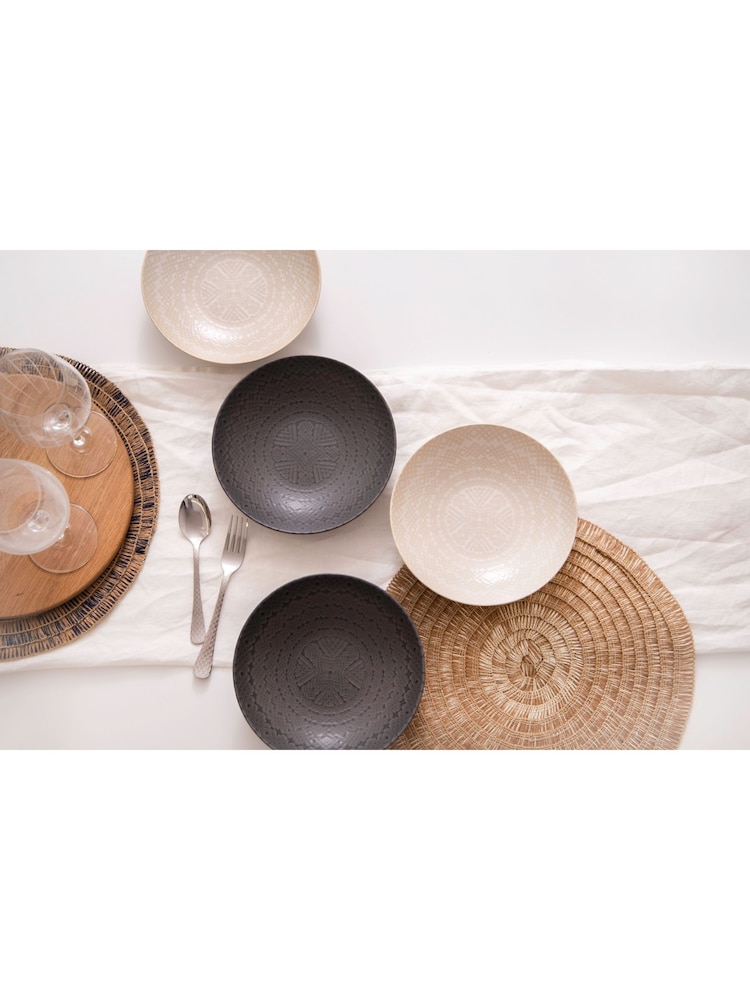 Kitchencraft Set of 4 Shallow Stoneware Pasta Bowls - صورة 1 من 5