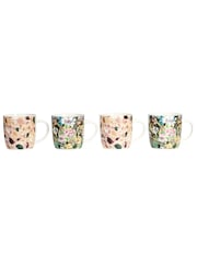 Kitchencraft Set of 4 Green Terrazzo Floral Colourful Ceramic Mugs - Image 3 of 5
