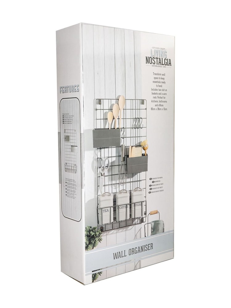 Kitchencraft Grey Wall Mountable Kitchen Shelf Organiser - Image 5 of 5