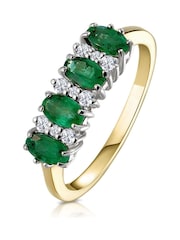 The Diamond Store 9K Gold Emerald 0.94ct And Diamond Ring - Image 1 of 5