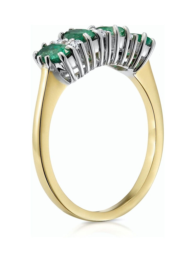 The Diamond Store 9K Gold Emerald 0.94ct And Diamond Ring - Image 2 of 5