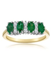 The Diamond Store 9K Gold Emerald 0.94ct And Diamond Ring - Image 3 of 5