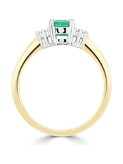 The Diamond Store 9K Gold Emerald 0.65ct And Diamond Ring - Image 4 of 6