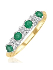 The Diamond Store 9K Gold Emerald 0.28ct And Diamond Ring - Image 1 of 6
