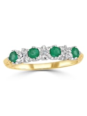 The Diamond Store 9K Gold Emerald 0.28ct And Diamond Ring - Image 3 of 6