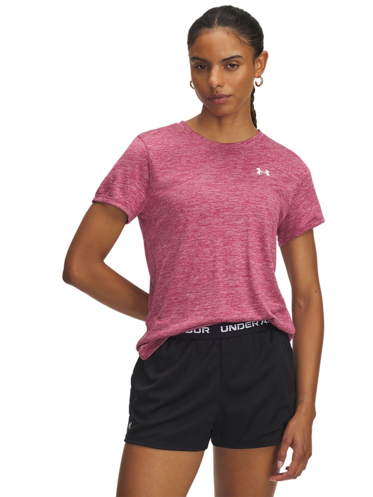 Under Armour Pink Tech Twist Crew Neck T-Shirt - Image 1 of 2