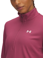 Under Armour Baby Pink Tech 1/2 Zip Sweat Top - Image 3 of 3