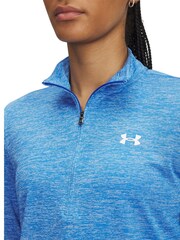 Under Armour Blue Tech Twist 1/2 Zip Sweat Top - Image 3 of 3