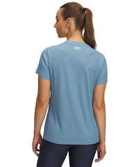 Under Armour Light Blue Tech Rib Crew Neck T-Shirt - Image 2 of 2