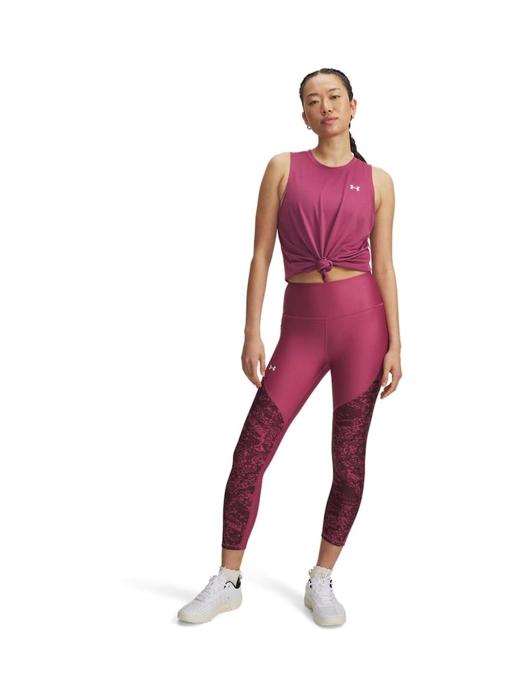Under Armour Pink Tech Fitted Ankle Leggings - Image 1 of 4