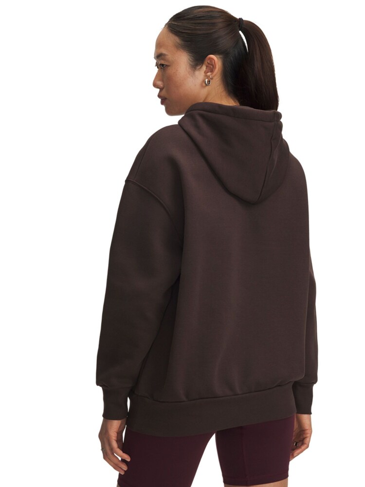 Marrón - Sudadera básica de corte extragrande con capucha en polar de Under Armour - Imagen 2 de 3