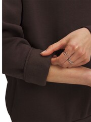 Marrón - Sudadera básica de corte extragrande con capucha en polar de Under Armour - Imagen 3 de 3