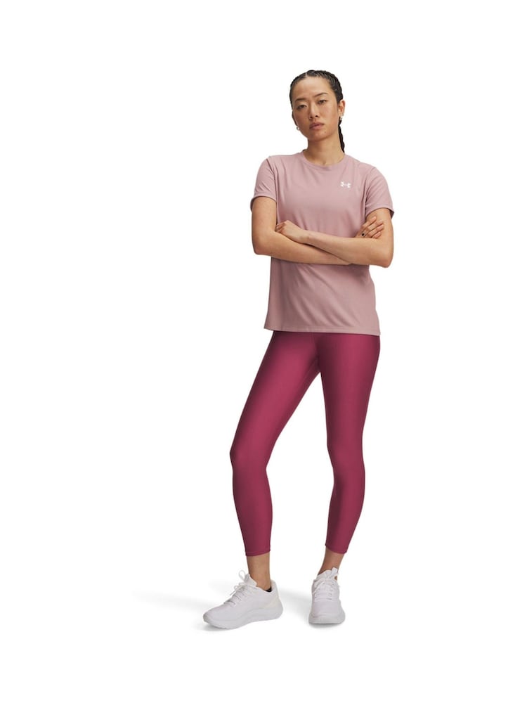 Under Armour Light Pink Tech Fitted Ankle Leggings - Image 1 of 4