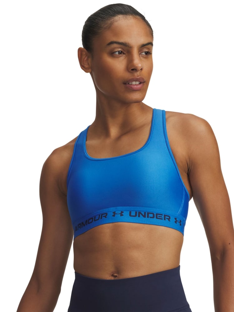 Under Armour Blue Crossback Mid Support Bra - Image 1 of 2