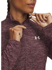 Under Armour Purple Tech Twist 1/2 Zip Sweat Top - Image 2 of 3
