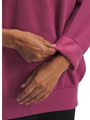 Under Armour Pink Oversize Rival Fleece Crew Sweatshirt - Image 3 of 3