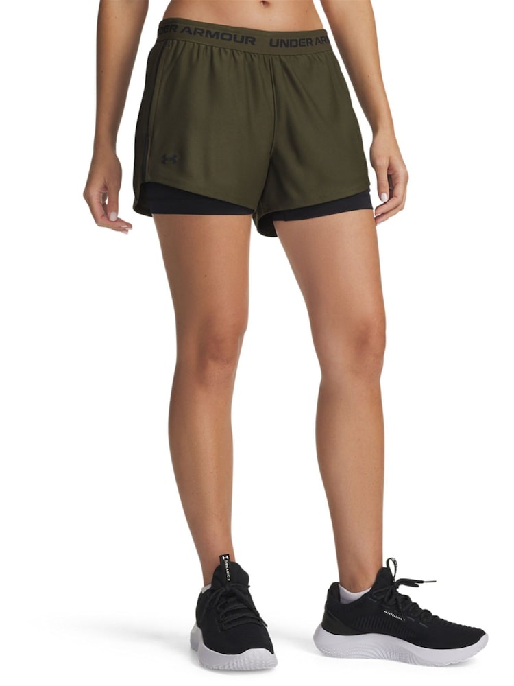 zelena - Under Armour kratke hlače Tech Play Up 2-v-1 - Slika 1 iz 1