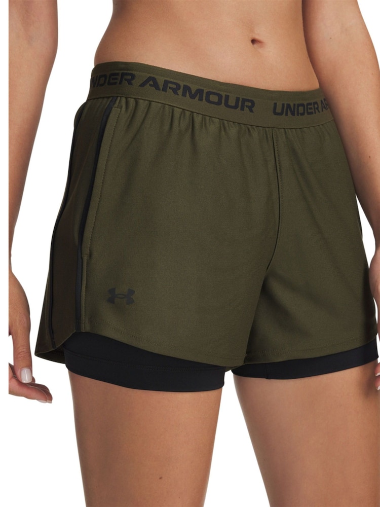 Under Armour Green Tech Play Up 2-in-1 Shorts - Image 4 of 4